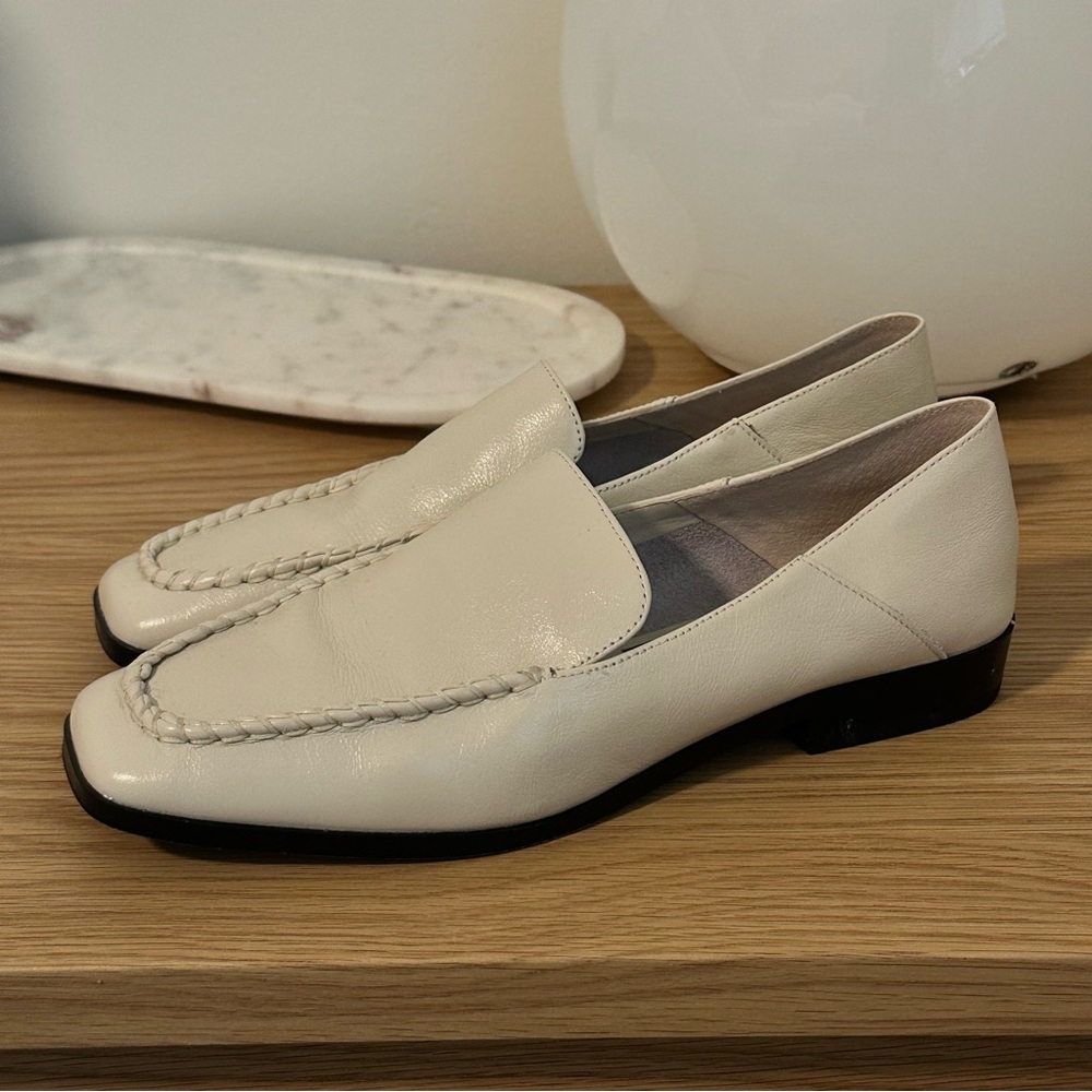 Dolce Vita White Leather Loafers
